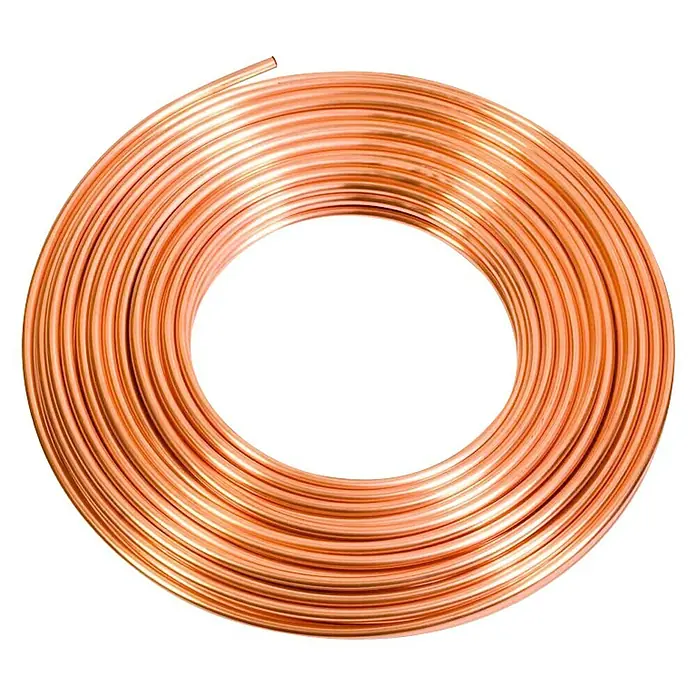 Tubo de cobre en rollo - Diámetro: 15 mm, Largo: 25 m