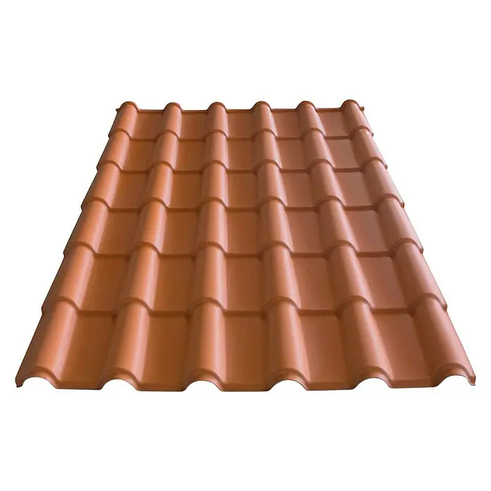 Odem Placa de cubierta Romana - Terracota, 1,84 m x 1,17 m x 1,8 mm, PVC