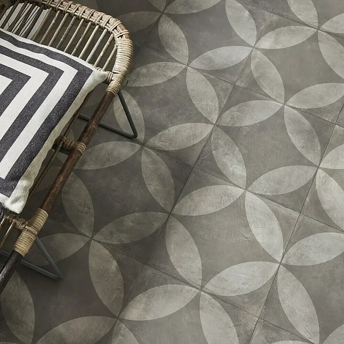 Tarkett Suelo vinílico a metros Exclusive Flower black - Ancho: 2 m