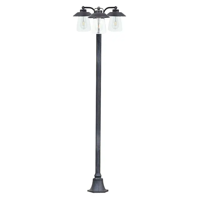 Lutec Farola Cate - 60 W, L x An x Al: 43 x 43 x 190 cm, Antracita, E27