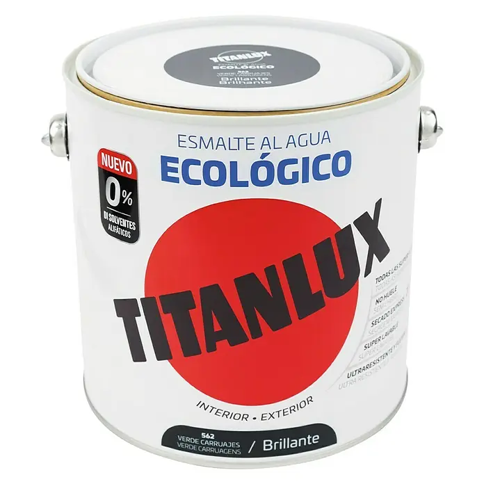 Titanlux Esmalte de color Eco verde carruajes - 2,5 l, Brillante