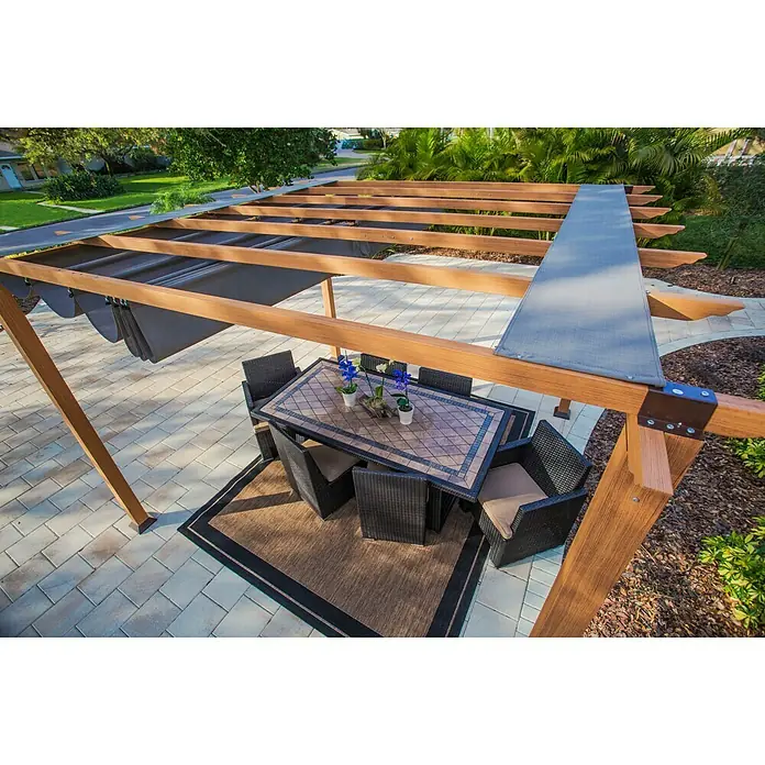 Paragon Outdoor Raffpavillon Florida - 350 x 350 cm, Braun - Stimmungsaufnahme
