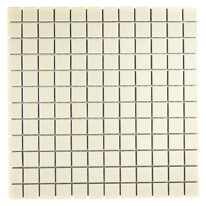 Mosaikfliese Quadrat Uni CG 164 - 29,8 x 29,8 cm, Beige, Glänzend - Ansicht von oben