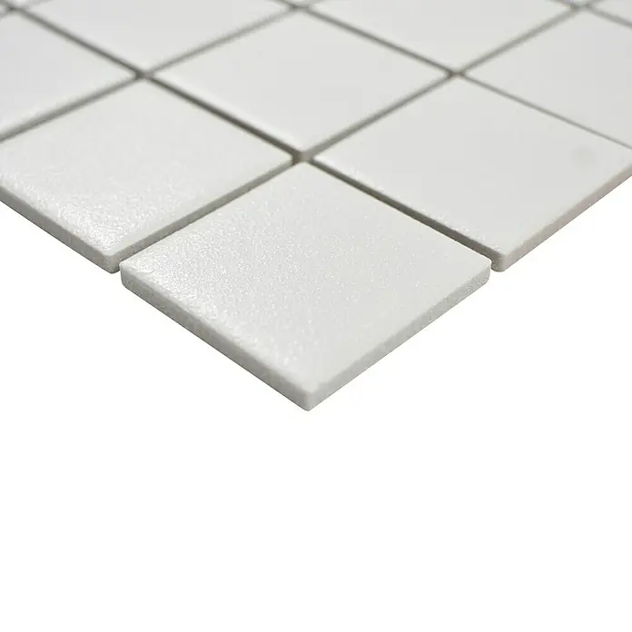 Mosaikfliese Quadrat Uni SAT 302 - 29,8 x 29,8 cm, Weiß, Matt - Detailaufnahme