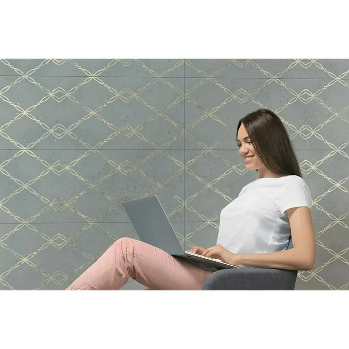Zidna pločica Goldstone Teal Chain - 35 x 90 cm - Živopisni prikaz