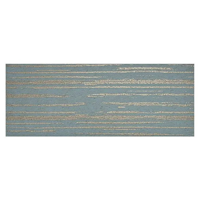 Zidna pločica Goldstone Teal Lines - 35 x 90 cm, Plavo-zlatne boje - Pogled s gornje strane