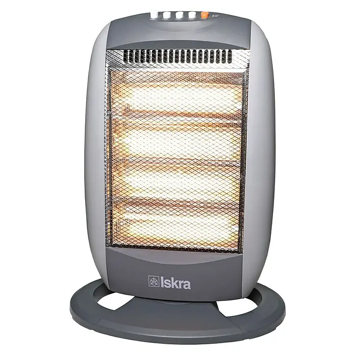 Iskra Halogena grijalica HH09 - D x Š x V: 16,5 x 35 x 56,5 cm, 1.600 W, Crno sive boje - Pogled sprijeda