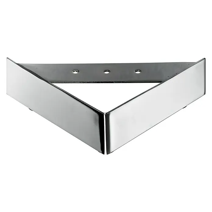 Hettich Möbelfuß Triangle - L x B x H: 45 x 150 x 150 mm, Traglast: 50 kg, Silber - Vorderansicht