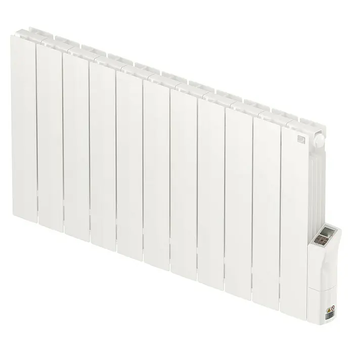 Raumheizkörper Alura Tech - L x B x H: 117,2 x 8 x 57,5 cm, 2.000 W, Weiß - Diagonale Ansicht