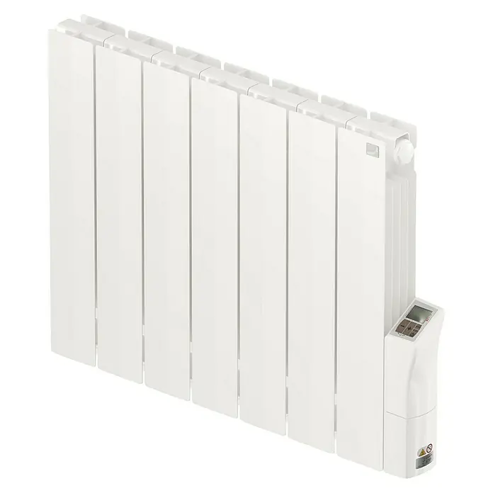 Raumheizkörper Alura Tech - L x B x H: 77,2 x 8 x 57,5 cm, 1.250 W, Weiß - Diagonale Ansicht