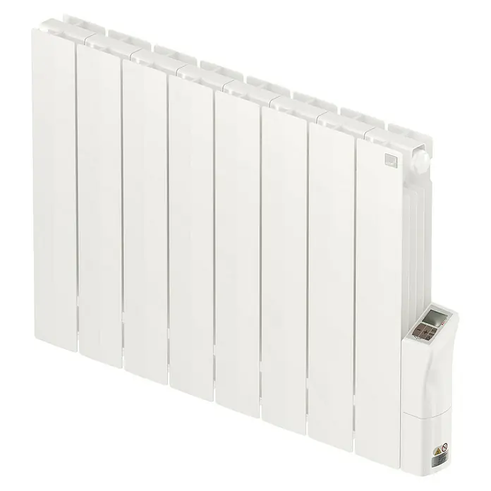 Raumheizkörper Alura Tech - L x B x H: 87,2 x 8 x 57,5 cm, 1.500 W, Weiß - Diagonale Ansicht
