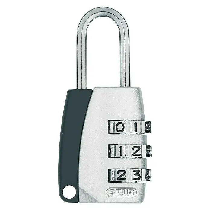 Abus Candado con combinación 155/20 - An x L: 26 x 54 mm, Aluminio, Número de dígitos en combinación: 3 ud., Plateado
