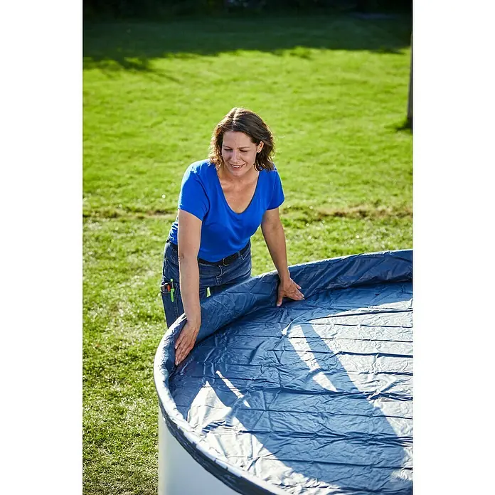 myPool Ganzjahresabdeckplane - Durchmesser: 350 cm - 366 cm, PE-Folie - Stimmungsaufnahme