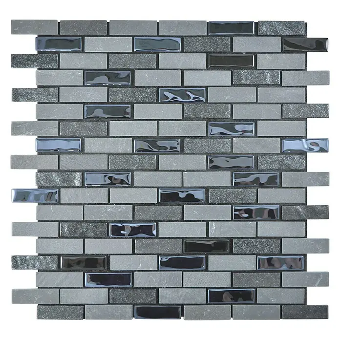 Selbstklebemosaik SAM 4CMIL3 - 29,8 x 30,4 cm, Schwarz, Matt - Ansicht von oben
