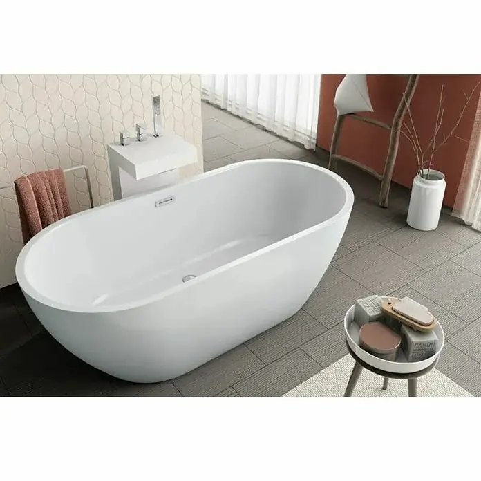 Kolpa San Samostojeća kada Dalia - D x Š: 170 x 80 cm, 275 l, Bijele boje - Živopisni prikaz