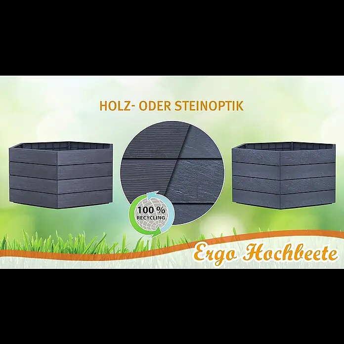 Garantia Hochbeet Ergo - Ø x H: 110 x 25 cm, Modular - Vielfalt Ergo Hochbeete