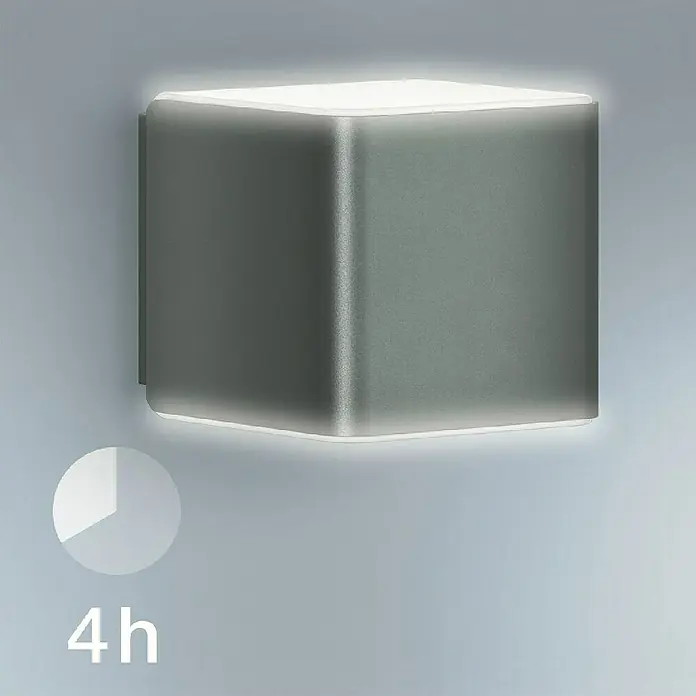 Steinel LED-Sensor-Außenwandleuchte L 840 LED iHF - 9,1 W, L x B x H: 11 x 11 x 13,35 cm, Anthrazit, Warmweiß - Informationsansicht