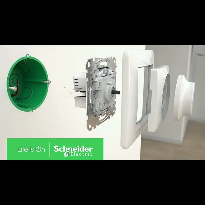Schneider Electric Sedna Design & Elements Regulador luminoso Universal - Blanco, En pared - Cómo instalar un regulador