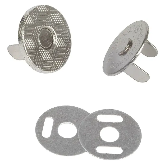Fix-o-moll Magnetverschluss - Durchmesser: 18 mm, Silber - Diagonale Ansicht