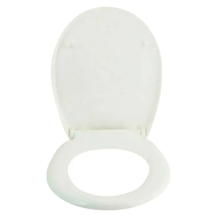 WC daska Tribeca - Materijal: Plastika, Bijele boje - Pogled sprijeda