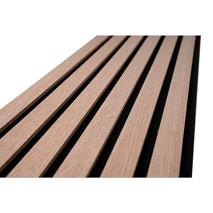 Panel acústico decorativo Premium Light - Roble natural, 2,5 m x 0,3 m x 11 mm, 1 Panel - Primer plano