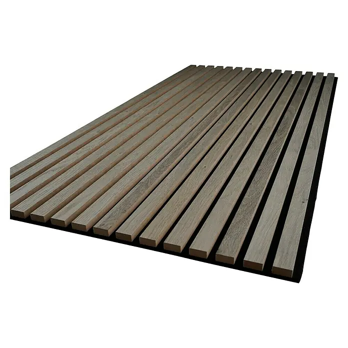 Panel acústico  decorativo Premium Plus - Roble gris, 1,2 m x 0,6 m x 22 mm, 1 Panel - Primer plano