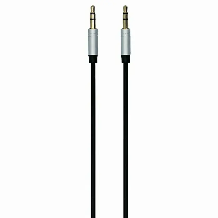 Carpoint Stereo-audioverlengkabel Aux-Aux - 120 cm, Zwart - Close-up