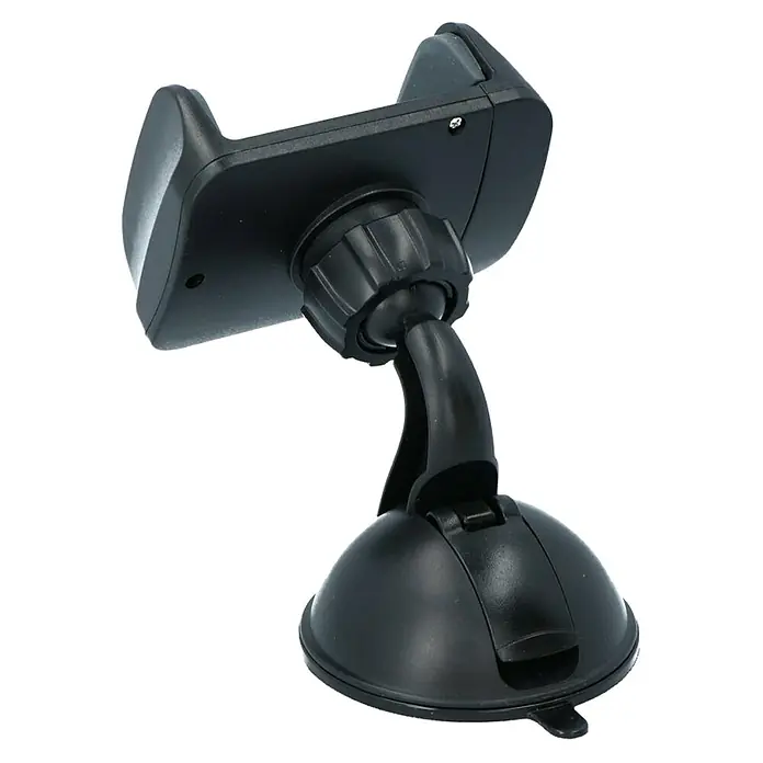 Carpoint Telefoonhouder Klem - Kunststof, Zwart - Diagonaal zicht