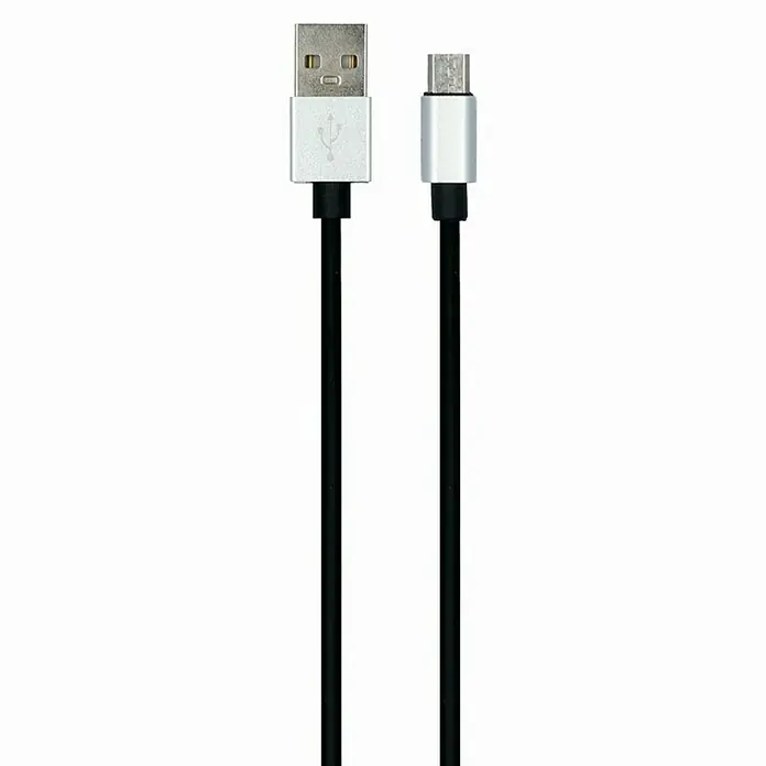 Carpoint USB-kabel Micro USB - 1 m, Zwart - Close-up