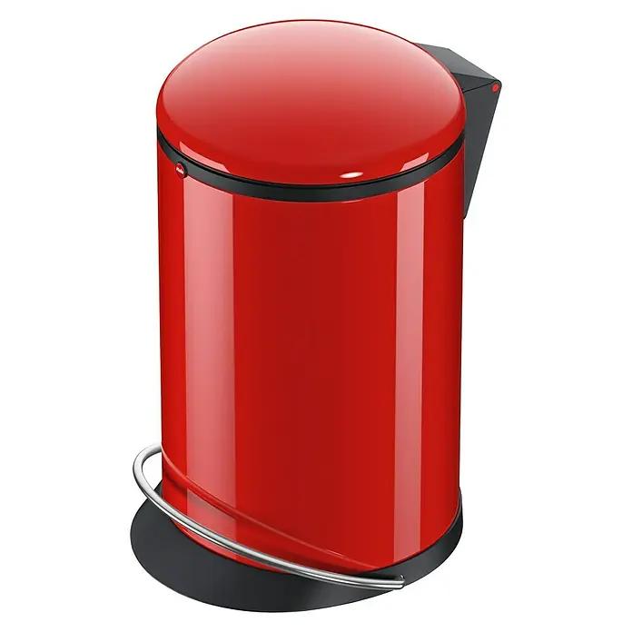 Hailo Mülleimer Harmony - M, Rot, 12 l - Linke Seitenansicht