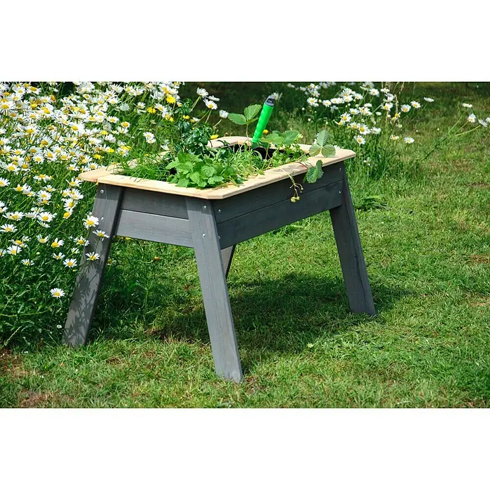 Dobar Hochbeet für Kinder - 78 x 60 x 50 cm, Holz, Grau - Stimmungsaufnahme