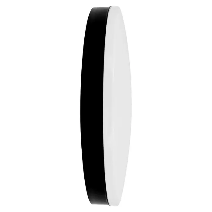Luceco Plafón LED redondo Baño y cocina - 15 W, Ø x Al: 30 x 6,3 cm, Negro, Blanco frío - Vista angular