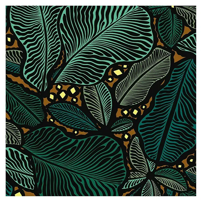 Papel pintado Trópico Verde - Trópico verde, An x Al: 0,53 x 10 m - Vista superior