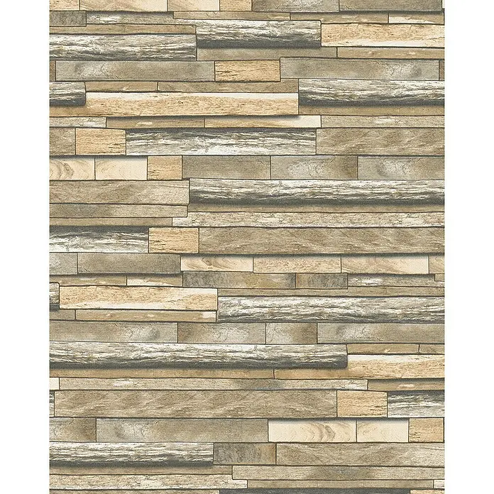 Papel pintado Briqueta - Briqueta gris, An x Al: 0,53 x 10 m - Vista superior