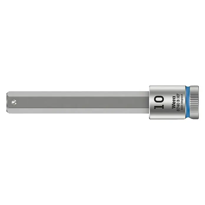 Wera Steckschlüsseleinsatz 8740 B HF HEX-PLUS - 10 mm, ⅜″, Länge: 100 mm - Vorderansicht