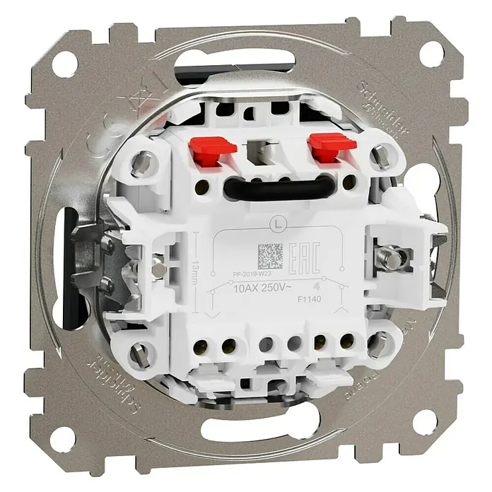 Schneider Electric Sedna Design & Elements Interruptor para persianas - Antracita, 10 AX, En pared - Vista angular