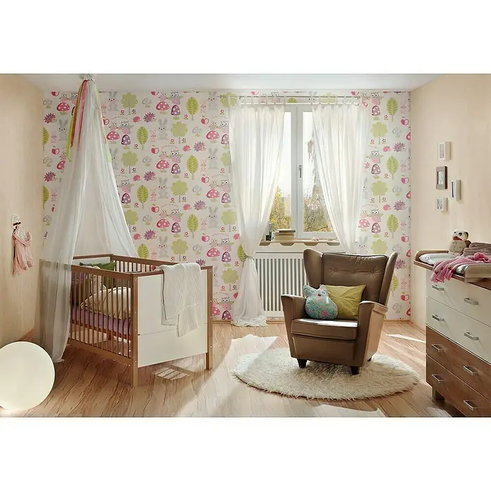 AS Creation Boys And Girls 6 Papiertapete Eule Apple Of My Eye - Bunt, Motiv, 10,05 x 0,53 m - Stimmungsaufnahme