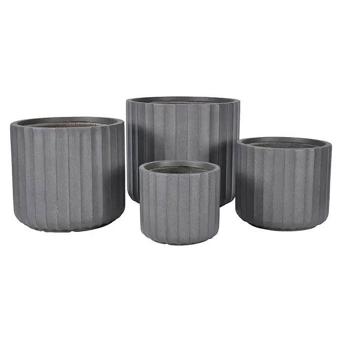 Pflanztopf Solna - Außenmaß (Ø x H): 24 x 21 cm, Kunststoff, Antik Braun - Vorderansicht