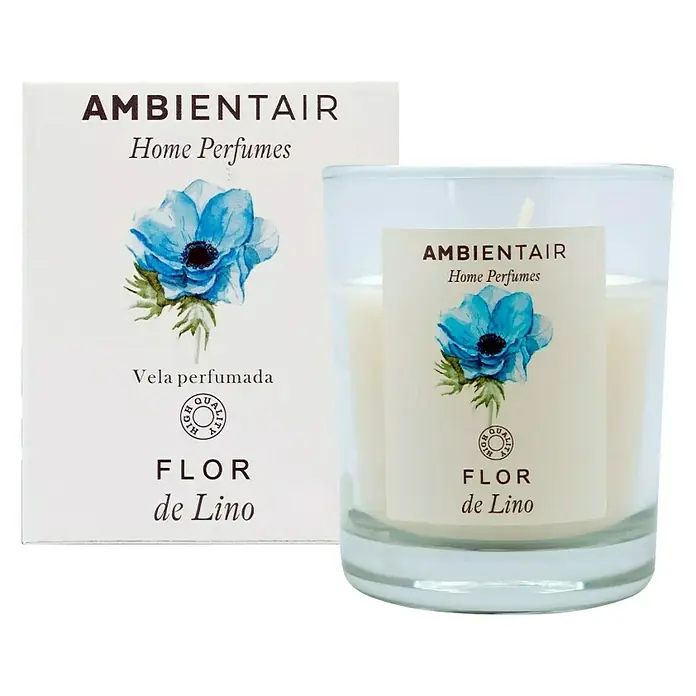Ambientair Vela aromática - En vidrio, Lino - Vista frontal