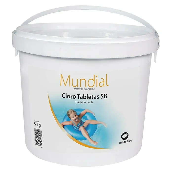 Mundial Cloro en pastillas - 5 kg - Vista frontal