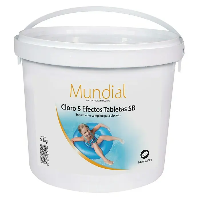 Mundial Tabletas multifunción 5 efectos - Apto para: Piscinas, 5 kg - Vista frontal