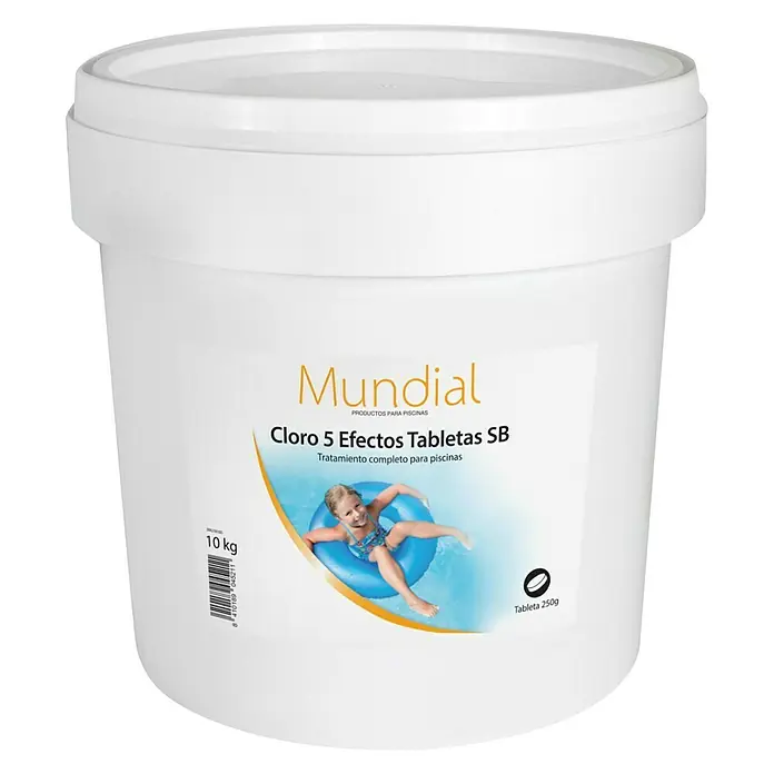 Mundial Tabletas multifunción 5 efectos - Apto para: Piscinas, 10 kg - Vista frontal
