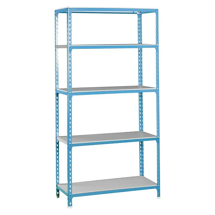 Simonrack Simonclick Estantería metálica - L x An x Al: 30 x 90 x 180 cm, Capacidad de carga: 180 kg/balda, Número de baldas: 5 ud., Azul