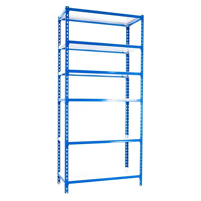 Simonrack Simonclick Estantería metálica Superplus - L x An x Al: 50 x 110 x 250 cm, Capacidad de carga: 180 kg/balda, Número de baldas: 6 ud., Azul