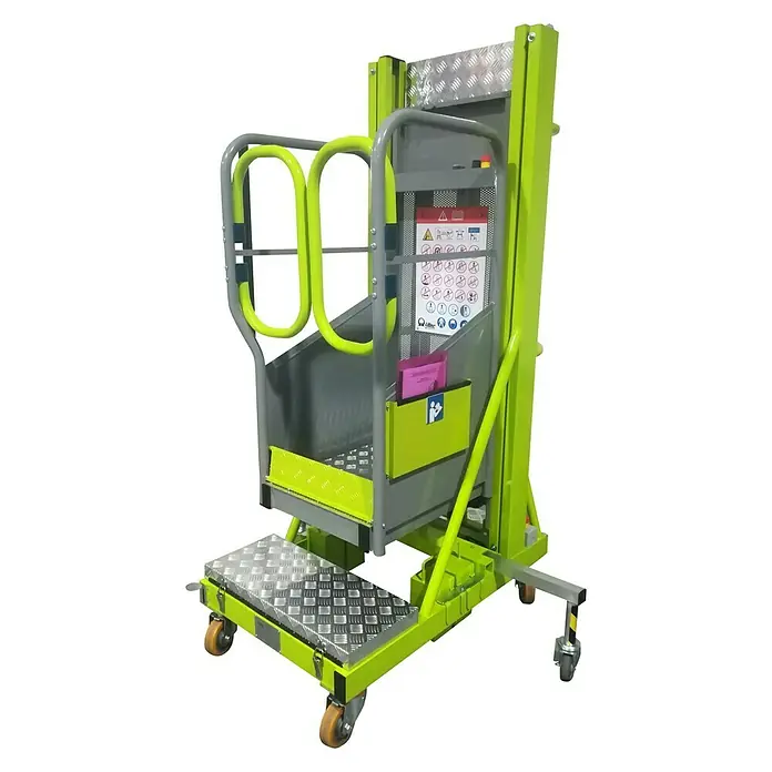 Pramac Plataforma móvil LP12 - Capacidad de carga: 120 kg, Altura de elevación: 3 m - Vista angular