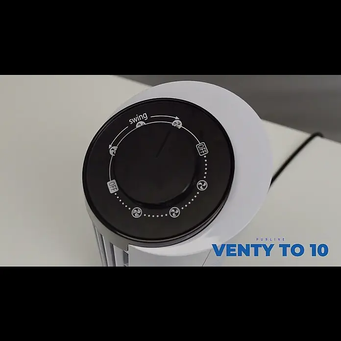 Purline Ventilador de torre Mini Venty TO 10 - Blanco, Altura: 33 cm, 10 W - VENTY TO 10