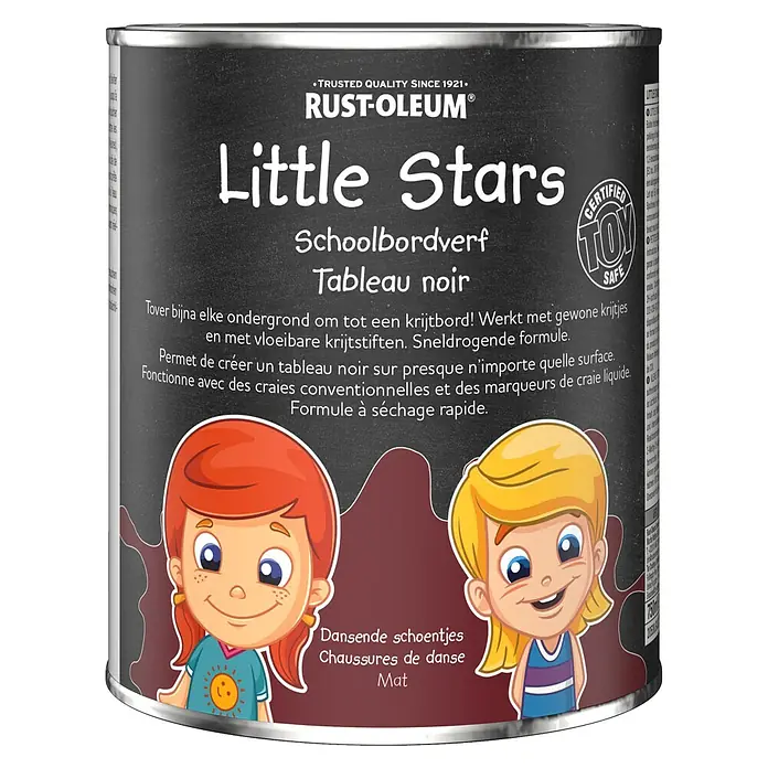 Rust-Oleum Little Stars Schoolbordverf - Dansende schoentjes, 750 ml, Mat - Vooraanzicht