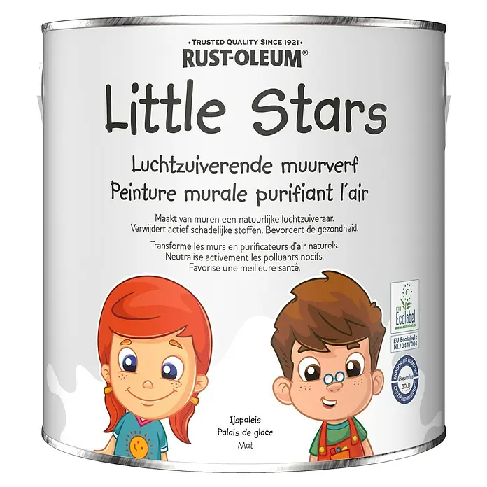 Rust-Oleum Little Stars Muurverf Luchtzuiverend - IJspaleis, 2,5 l, Extra mat - Vooraanzicht