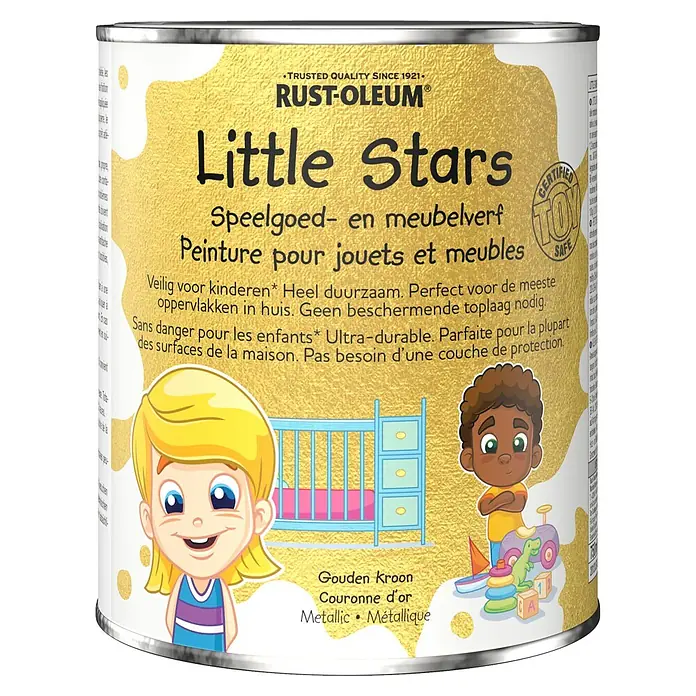 Rust-Oleum Little Stars Kleurverf Metallic - Gouden Kroon, 750 ml, Meubels en speelgoed - Vooraanzicht