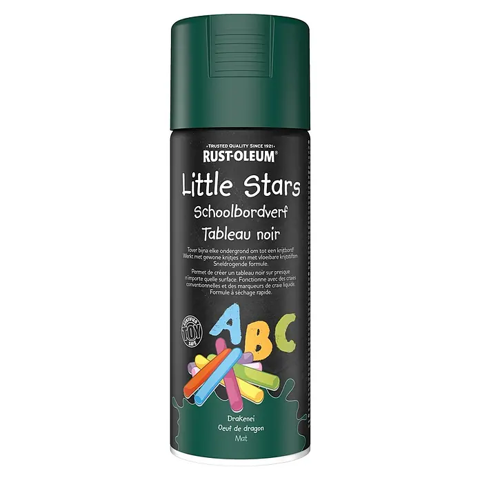Rust-Oleum Little Stars Schoolbordverf Spray - Drakenei, 400 ml, Mat - Vooraanzicht